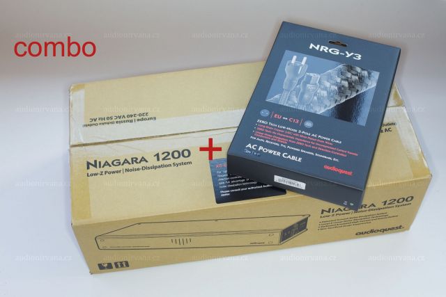 Audioquest Niagara 1200  AC síťový filtr a napájecí kabel NRG-Y3 / NRG-Z3 